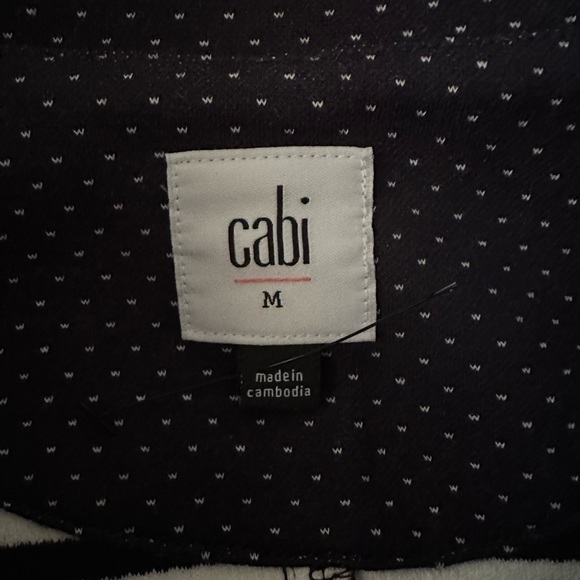 CAbi Women Medium Blue/White Nautical Striped Harbor Jacket Drawstring 5654 NWOT - Picture 3 of 8